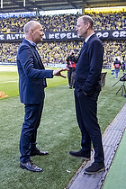 Niels Frederiksen, cheftr�ner (Br�ndby IF), Jes Thorup, cheftr�ner  (FC K�benhavn)
