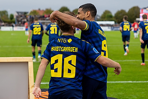 Mathias Kvistgaarden, m�lscorer  (Br�ndby IF), Ohi Omoijuanfo, anf�rer  (Br�ndby IF)